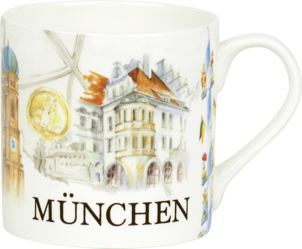 Stadt München, Bone China Becher, IHR Ideal Home Range